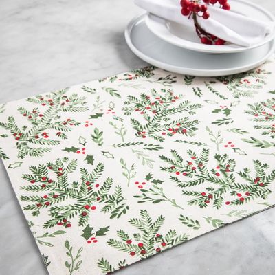 Harman Christmas Holly Cotton Placemat