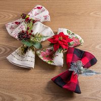 Harman Christmas Holly Cotton Napkin - Set of 4