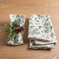 Harman Christmas Holly Cotton Napkin - Set of 4