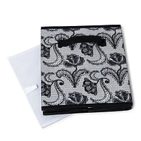 KSP Collapsible 'Lace' Non-Woven Storage Bin (Black) 10x10x11"