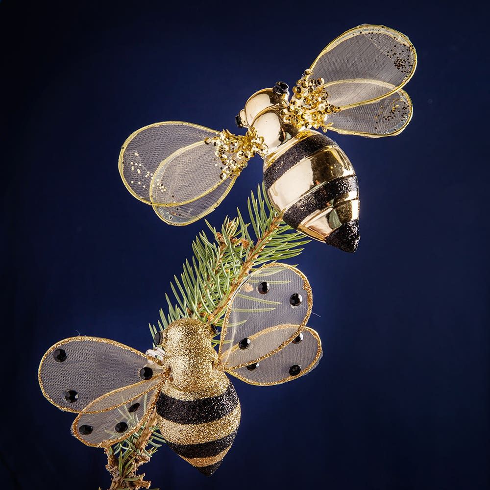 Kurt Adler Christmas 'Glitter/Shiny Bee' Ornament