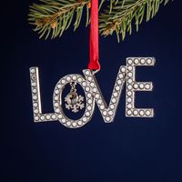 KSP Christmas Sentiments 'Love' Zinc Alloy Ornament (Silver)