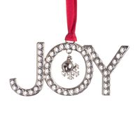 KSP Christmas Sentiments 'Joy' Zinc Alloy Ornament (Silver)