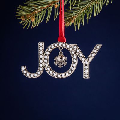 KSP Christmas Sentiments 'Joy' Zinc Alloy Ornament (Silver)