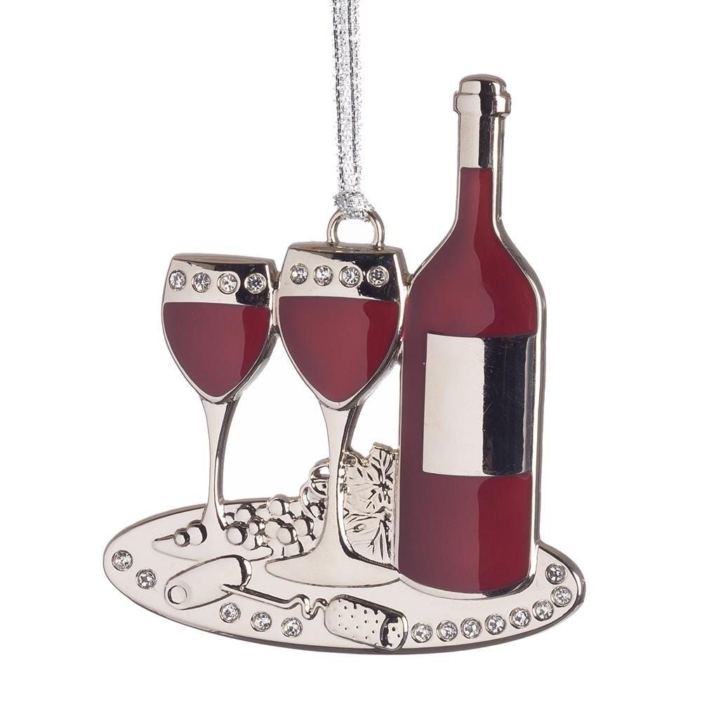 KSP Christmas Shapes 'Wine' Zinc Alloy Ornament