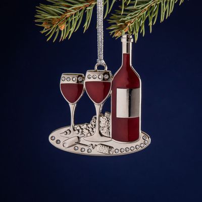 KSP Christmas Shapes 'Wine' Zinc Alloy Ornament