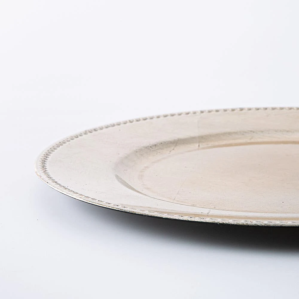 KSP Everyday Charger Plate with Beaded Rim (Champagne)