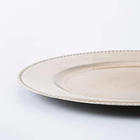 KSP Everyday Charger Plate with Beaded Rim (Champagne)
