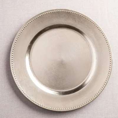 KSP Everyday Charger Plate with Beaded Rim (Champagne)