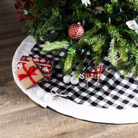 KSP Christmas Tree Skirt Farmhouse (White/Black)