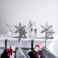 KSP Christmas Mantel Duo 'Snowflake' Stocking Holder (Silver)