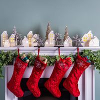 KSP Christmas Mantel Duo 'Snowflake' Stocking Holder (Silver)