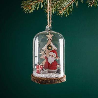 KSP Christmas Cloche 'Santa' Wooden Ornament