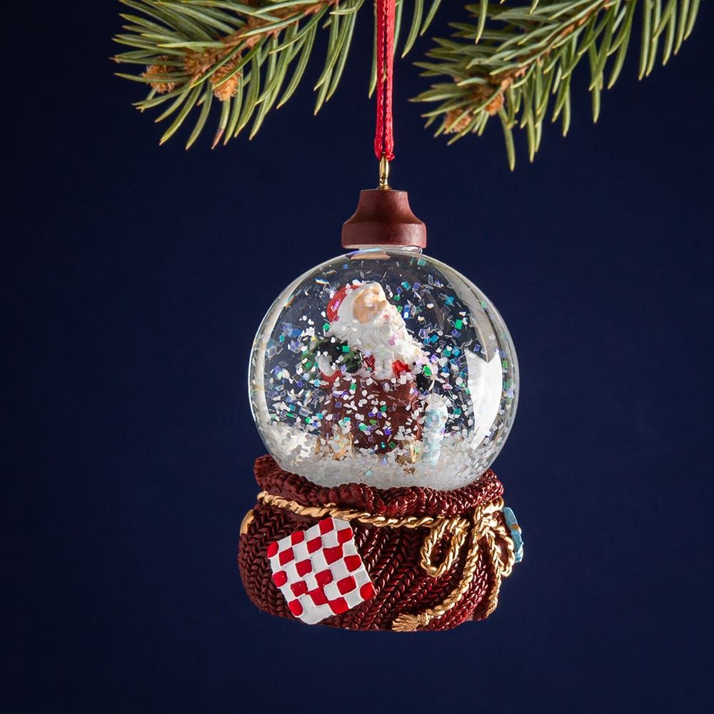 KSP Christmas Snowglobe 'Santa' Resin Ornament