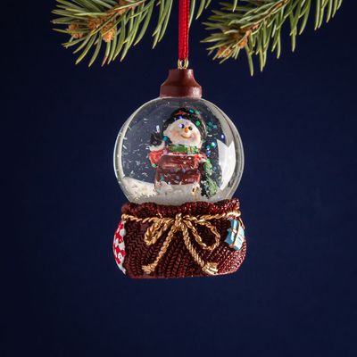 KSP Christmas Snowglobe 'Snowman' Resin Ornament