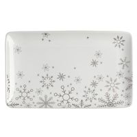 KSP Christmas Entertain 'Snowfall' Porcelain Serving Plate Set of 2