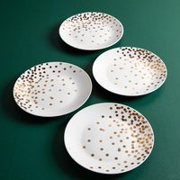 KSP Decal 'Celebrate' Porcelain Side Plate - Set of 4