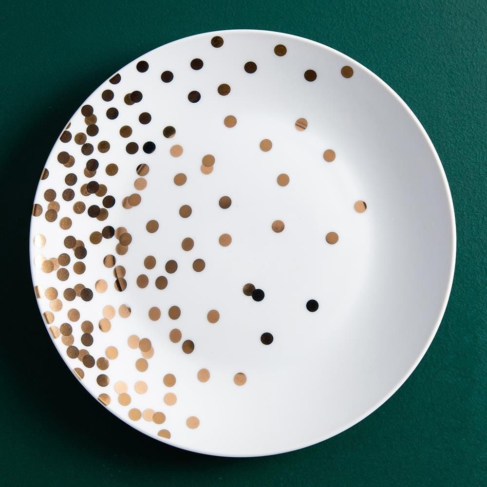 KSP Decal 'Celebrate' Porcelain Side Plate - Set of 4