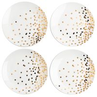 KSP Decal 'Celebrate' Porcelain Side Plate - Set of 4