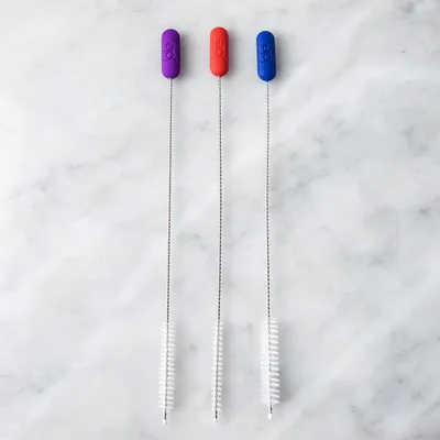 Joie Eco-Friendly Straw Cleaning Brush - Set of 3 (Multi Colour)