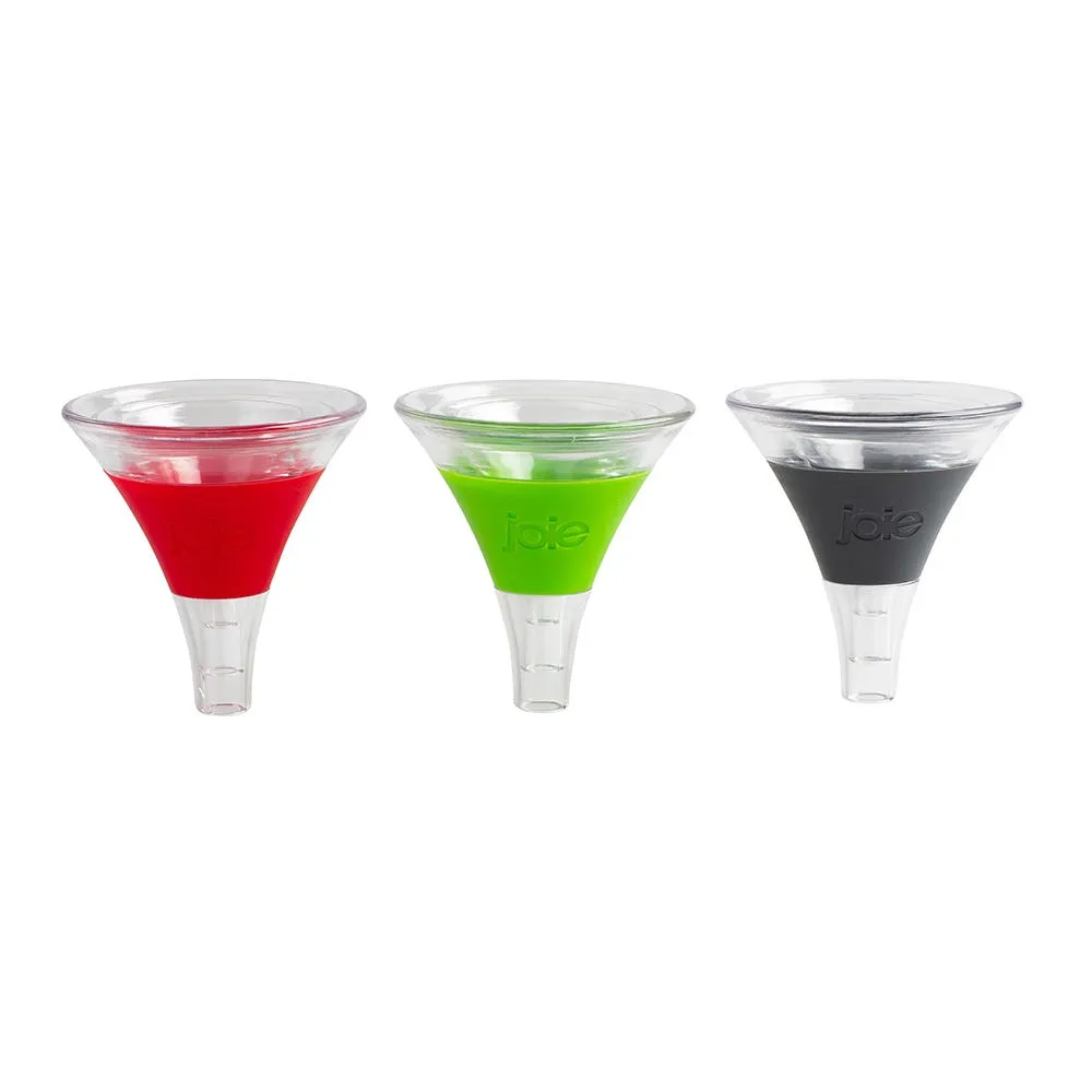 Joie Wide Mouth Plastic Funnel - Set of 3 (Assorted)