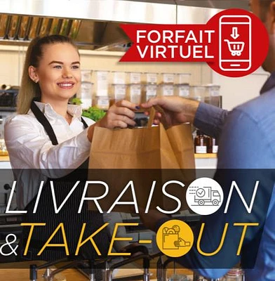 Repas pour emporter ou livrer - 25$ - Virtuel 