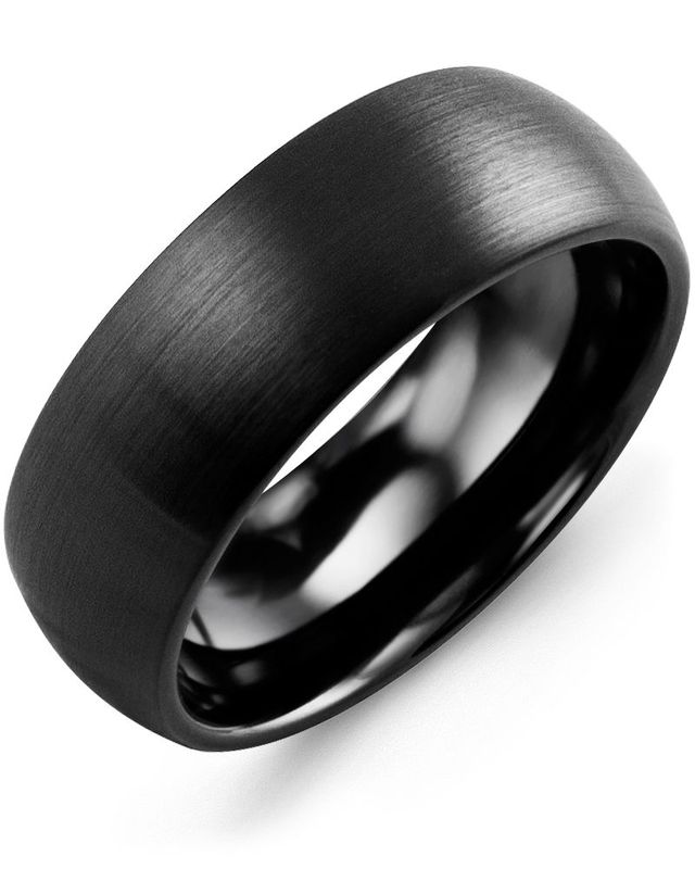 Men's Classic Ceramic Brush Finish Wedding Band