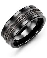 Men's Eternity Black Diamond Wedding Ring