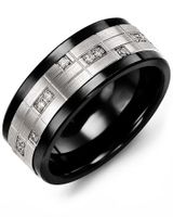 Men's Puzzle Pattern Diamond Wedding Ring