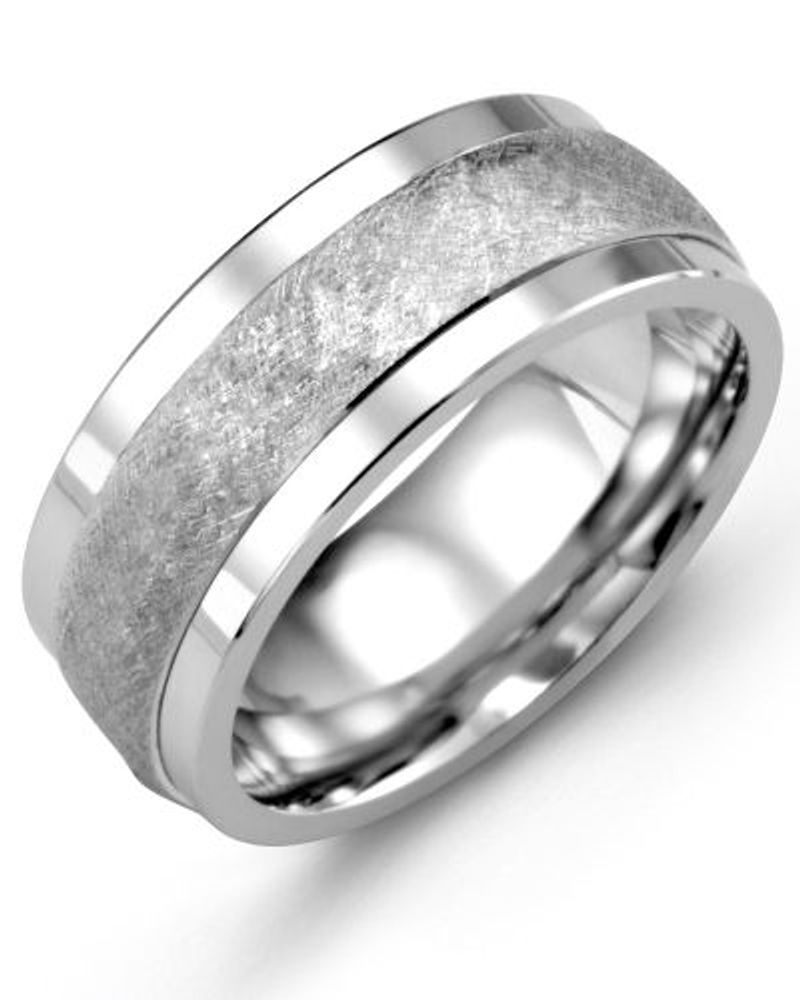 Men's Hand Brushed Wedding Band