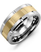 Men's Satin Finish Grooved Wedding Band