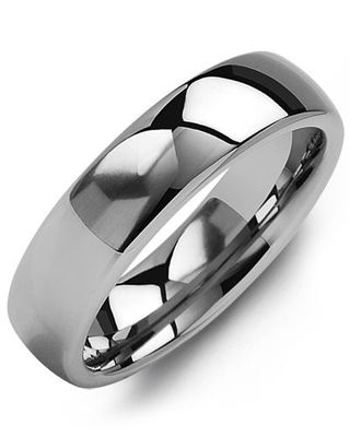 Men's Classic Polished Tungsten Wedding Ring