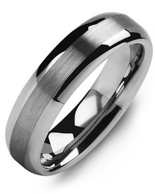 Men's Classic Thin Brushed Tungsten Wedding Ring