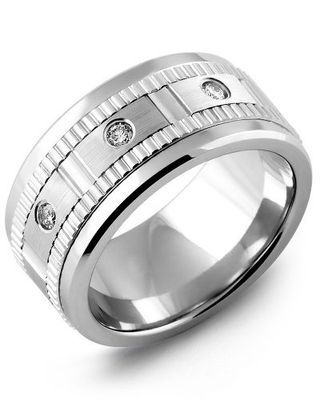 Men's Eternity Accents Wide Diamond Wedding Ring