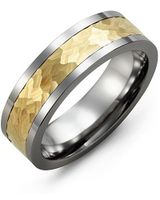 Men's Hammer Effect Wedding Ring