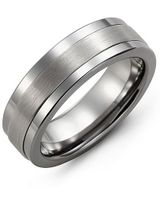 Men's Plain Satin Finish Wedding Band