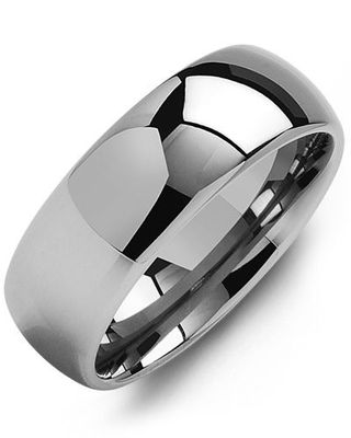 Men's Classic Wide Polished Tungsten Wedding Ring