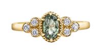 Green Sapphire Ladies Ring