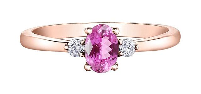 Pink Sapphire Ladies Engagement Ring