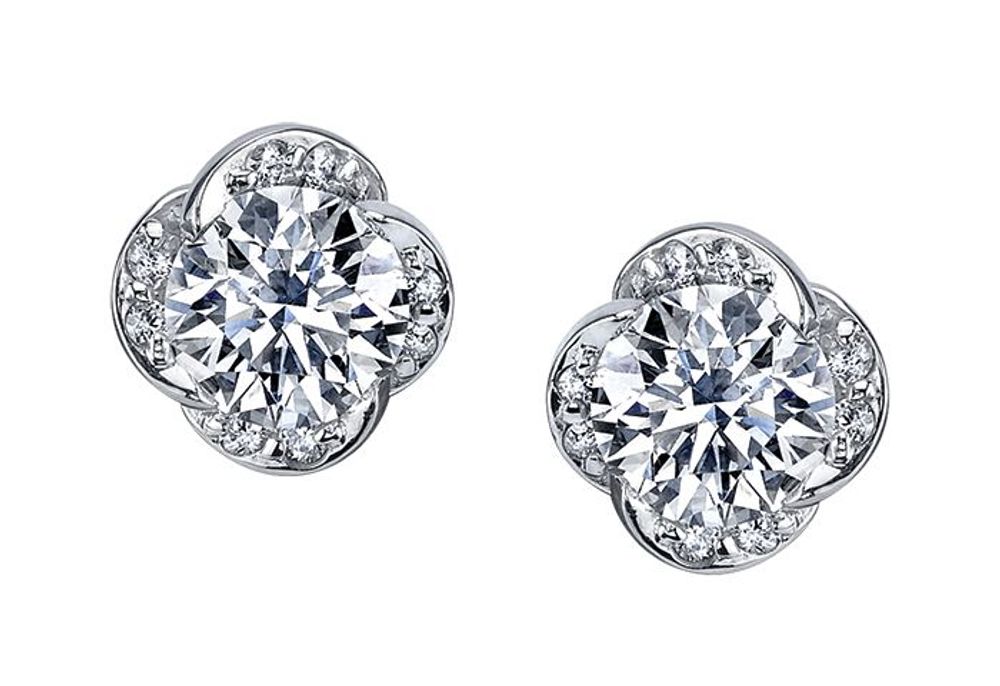 Maple Leaf Diamondsâ¢ Windâs Embraceâ¢ Stud Earrings