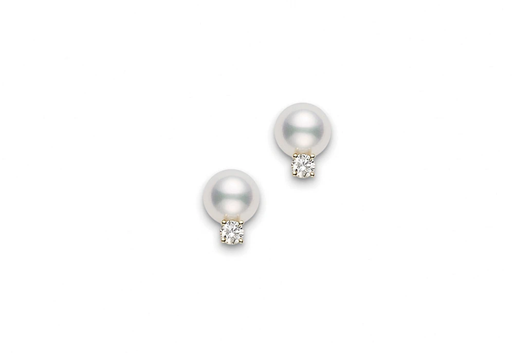 Akoya cultured pearl stud earrings