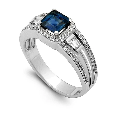White Gold Anniversary Ring, set with Diamonds and