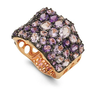 Pink Gold Ring, set with Amethyst