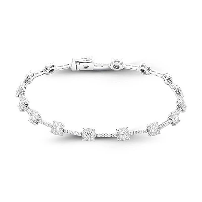 White Gold Bracelet, set with Diamonds