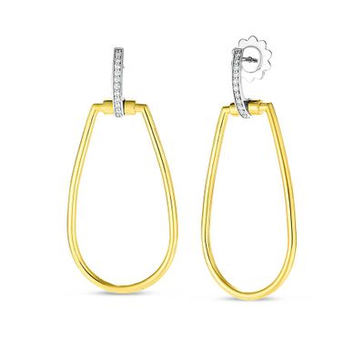 18K Gold Earrings with Diamonds