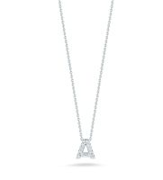 18K Gold Love Letter A Pendant with Diamonds