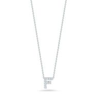 18K Gold Love Letter F Pendant with Diamonds