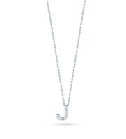 18K Gold Love Letter J Pendant with Diamonds