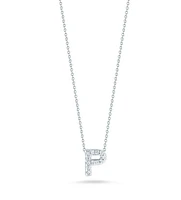 18K Gold Love Letter P Pendant with Diamonds