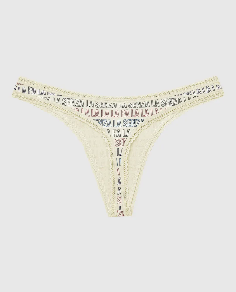 Remix Cotton Thong Panty